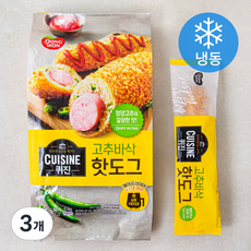 퀴진 고추바삭 핫도그 (냉동), 85g, 5개입, 3개