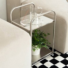 banaco 不鏽鋼方形迷你置物架, 單一顏色, 2層