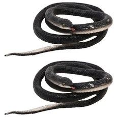 PARTYHAE 逼真蛇模型 黑色, 2個