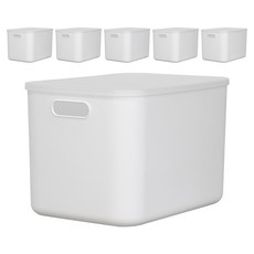 팬트리 수납함, 화이트, 대(26.5 x 37 x 24.2 cm), 6개