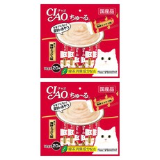 챠오츄르 고양이 짜먹는 간식, 혼합맛(참치/해산물), 14g, 2개