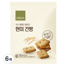 올가홀푸드 현미 건빵, 150g, 6개