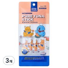 페스룸 고양이 퓨어 튜나 스틱 4p, 혼합맛(참치/연어), 56g, 3개