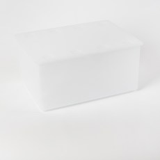 JAJU 韓國製造 方形深款收納盒, 白色, 1個