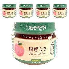 kewpie 極上嚴選日本蜜桃泥 5M 70g/罐 寶寶副食品, 蜜桃, 5罐