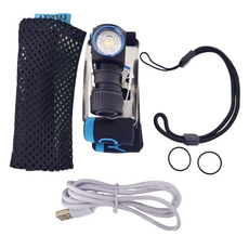 CYANSKY L型迷你多功能充電頭燈 HS3R，最大輸出1100流明，最大光強4556坎德拉，防水IPX8, 1組