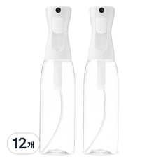 코멧 안개분사 분무기 500ml, 12개, 클리어 화이트