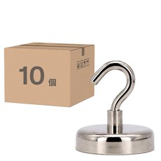 磁鐵掛勾, 直徑20MM, 拉力約12KG, 10個, 銀色
