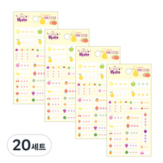 Petit 姓名貼紙 da5357-f, 水果, 20套