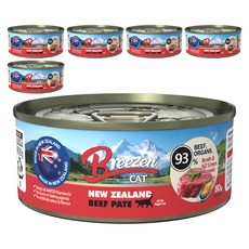 브리젠 전연령 고양이 뉴질랜드 파테 주식캔, 6개, 80g, 소