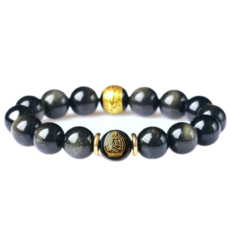 Buddha best 12生肖實現願望黑曜石念珠手鍊