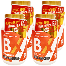 統欣生物科技 全效守護系列 維生素B群 天然蕎麥來源 雙層緩釋錠 MS-72母乳益生菌, 60顆, 300mg, 4罐