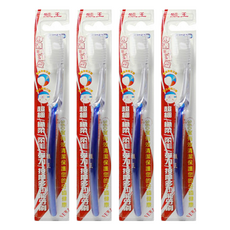 鱷王 牙刷 顏色隨機, 1入, 4支