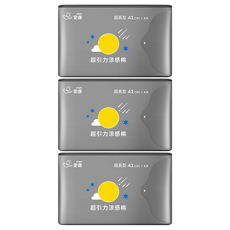 icon 愛康 超引力涼感夜用衛生棉 護翼型, 超長型(41cm), 4片, 3包