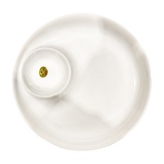 新食器 子母盤, 純白色, 1個