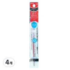 ZEBRA 斑馬牌 SARASA 替芯 NJN-0.5, 4個, 紅色(RNJK5-R)