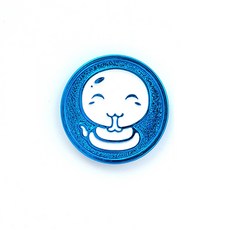 GIVOTGOLF 十二生肖圓形籌碼高爾夫球標, 巳蛇 (藍色), 1個