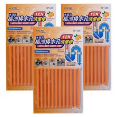 minono 米諾諾 橘油排水孔清潔棒 直徑0.4 x 9.5cm 12支, 36包