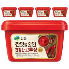 신송 짠맛을 줄인 건강한 고추장, 500g, 5개