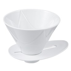 HARIO 好璃奧 HARIO V60 1次萃取濾杯 MUGEN VDMU-02-CW, 1入, 陶瓷白