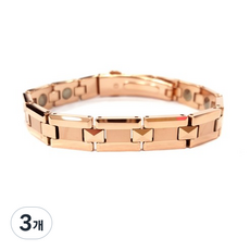 바미샵 게르마늄 건강팔찌 D형 로즈골드 대, 3개