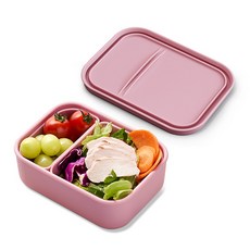 mommy's table 食品用矽膠便當盒, 粉紅色, 1組