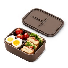 媽媽餐桌矽膠餐盒 Saecham 3 件 L, 1個, 裸棕色