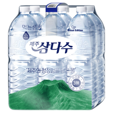 제주삼다수 그린 무라벨, 2L, 6개 2L, 6개