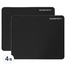 구스페리 머큐리 게이밍 마우스패드, 블랙, 4개