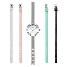 FOCE MILANO 女士馬卡龍網眼錶帶彩色錶帶5件組腕錶 FM2013WH-SET
