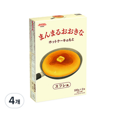 昭和圓形和大號蛋奶酥風格的熱蛋糕混合物, 200g, 4個
