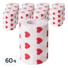 강아지 자가접착 일회용 신발 붕대 화이트 하트 7.5cm, 60개