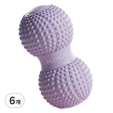 휴다온 발바닥 등 지압 땅콩 마사지볼, 퍼플, 6개