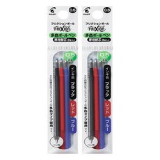 PILOT 百樂 按鍵魔擦筆芯 LFBTRF-30EF3-C 0.5mm, 黑色+藍色+紅色, 6支