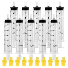 Daon Select 連續供墨用注射器 10ml 含黃色橡膠吸頭, 10個, 混合色