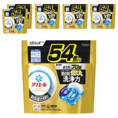 ARIEL 4D立體洗衣膠球補充包 含漂白成份, 54顆, 6袋