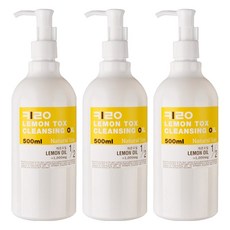 키로코스 내추럴수 키로 레몬 톡스 클렌징 오일, 500ml, 3개