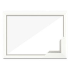 益智愛高端樹脂拼圖框, 現代白, 1個