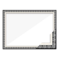 高級珠寶十字繡樹脂相框 30*30cm, 啞光黑