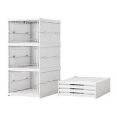 KOLKO 免安裝摺疊鞋櫃 A0059-1, 奶油色, 3層