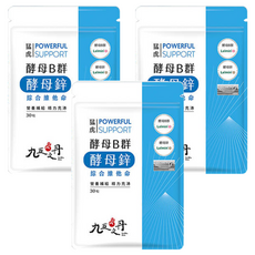 九五之丹 猛虎 酵母B群 + 酵母鋅綜合維他命 營養補給 精力充沛, 30顆, 500mg, 3包