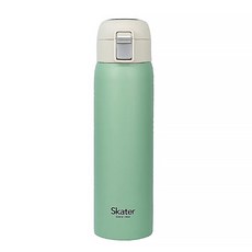 Skater 不鏽鋼吸管保溫瓶, 蘋果綠, 480ml, 1個