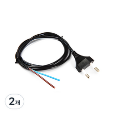 電源線 剝線 2孔型 電源線, 2個, 1.5m