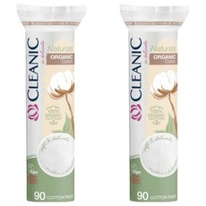 CLEANIC 圓形棉質化妝棉, 90入, 2個