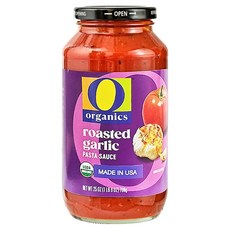 O organics 烤大蒜義大利麵醬, 709g, 1個