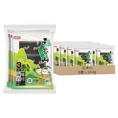 元本山 味付海苔 3包, 14.4g, 8套