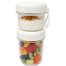 Big Buck 便攜式沙拉午餐密封容器組 860ml, 1套, 白色