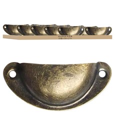 木百貨 拉手含螺絲 Set 10個 33-01 58x27mm 金屬材質, 青古銅, 1組