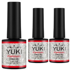 유키 프리미엄 컬러젤네일, 067호 다이아실버, 10g, 3개