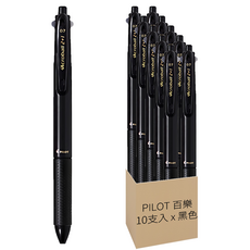 PILOT 百樂 3+1多功能油性原子筆 黑色 0.7mm + 紅色 0.7mm + 藍色 0.7mm + 鉛筆 0.5mm BKHAB-50F-B 10支入, 1盒